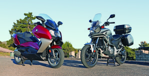 The C 650 GT is a sport tourer in scooter clothing; the NC700X is nimble, adequately quick and easy to ride.