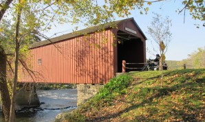 West Cornwall’s covered bridge over the riffling Housatonic River dates from 1864.