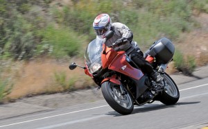 Reduced suspension travel and a longer swingarm help make the F 800 GT a better handling sport tourer than the ST.
