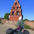The re-constructed bell-tower tells the traveler that he has arrived at Mission San Miguel.