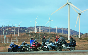 With 60-70 liters of lockable luggage capacity, electric windshields and other touring amenities, all five bikes are ready to hit the road for days on end.