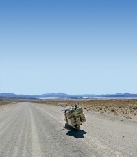 One of the most memorable roads on the trip was this one from Uyuni in Bolivia, heading westward through the mountains into Chile.