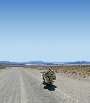 One of the most memorable roads on the trip was this one from Uyuni in Bolivia, heading westward through the mountains into Chile.