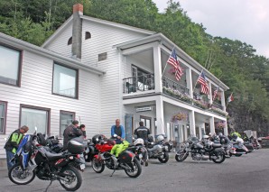 The Golden Eagle Restaurant in Clarksburg, Massachusetts, is at the Mohawk Trail’s famous Hairpin Turn. The second floor balcony offers great views of the valley—and drivers trying to negotiate that turn!