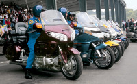 Forty percent of the heavyweight drill teams were aboard Honda Gold Wings.