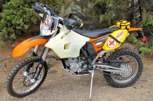 The MEDIC MoJavi Saddlebags from Giant Loop are available free of charge to qualifying volunteers and event organizers.