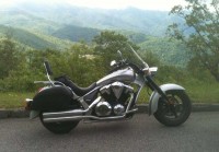 My Honda Interstate overlooking the smoky Appalachian Mountains.