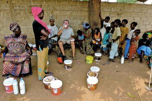 “When you travel around the world, you quickly discover that the less people have, the more they give you. On a hot day in Senegal, when I just stopped on the side of the road too cool off, these women offered me a glass of milk. It was really delicious. Note also how respectful the kids are.”