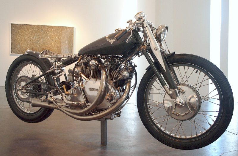 “The Black” by Ian Berry includes a 1952 Vincent Black Shadow engine