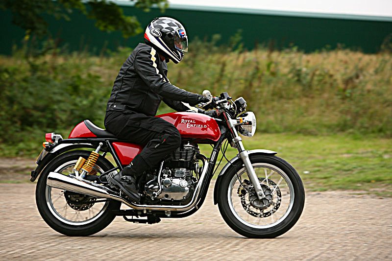 2014 Royal Enfield Continental GT riding