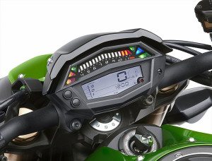 All-new digital instrumentation includes a dual-element tachometer that lights up LEDs across the top from 4,000 rpm to redline.