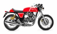 2014 Royal Enfield Continental GT Cafe Racer in red.