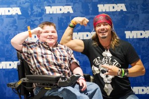 Bryson Foster with Bret Michaels.