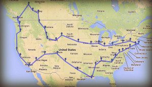 Weronika Kwapisz North America Route Map
