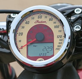 single, chrome-ringed gauge