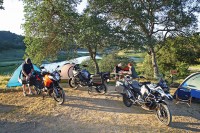 Adventure touring bikes camping