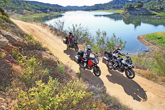 adventure motorcycles in dirt