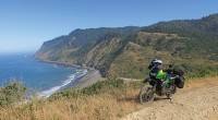 We’re looking down on Usal Beach, six rough miles from Highway 1; most of the beaches along the Lost Coast are made of iron-rich black sand. (Photography by Clement Salvadori and Kurt Grife)