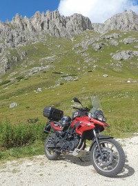My Mototouring BMW F 700 GS, and Italy’s soaring, twisting Alpi Dolomiti were made for each other.