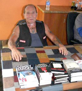 The only Hells Angel I saw was Sonny Barger, autographing his many books.